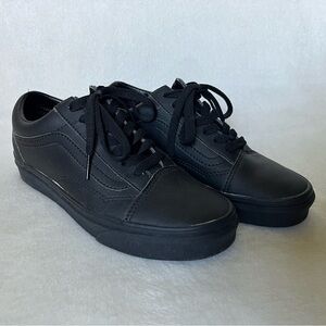 black leather vans